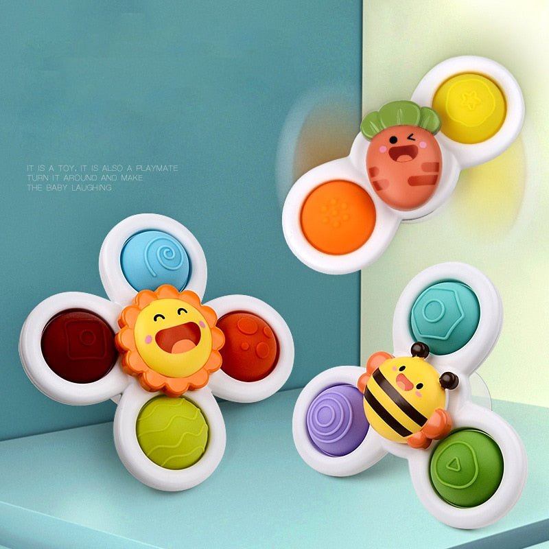 3 pcs Rotating Suction Rattle Spinner Set