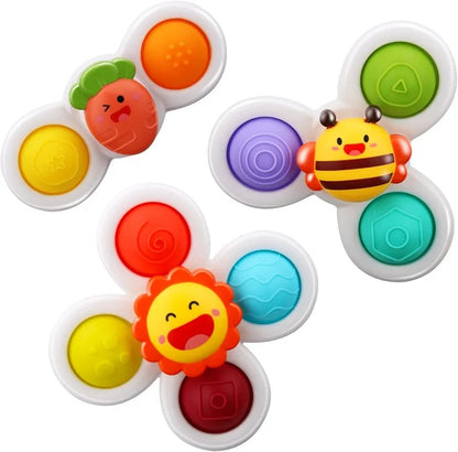 3 pcs Rotating Suction Rattle Spinner Set