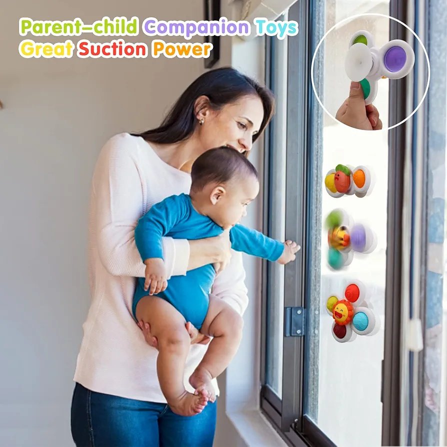 3 pcs Rotating Suction Rattle Spinner Set
