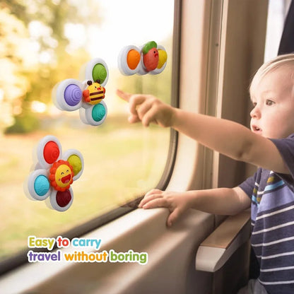 3 pcs Rotating Suction Rattle Spinner Set
