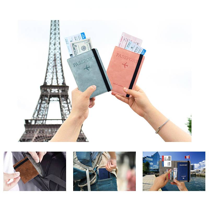 Slim Leather Travel Passport Wallet