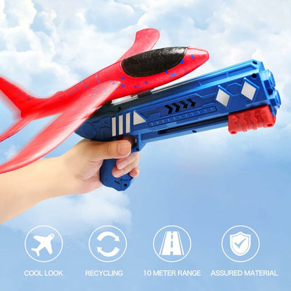 Air-plane Launcher Catapult Foam Gun Toy