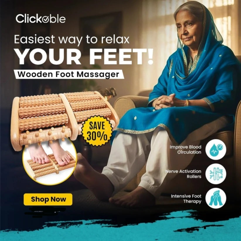 Wooden Foot Massager