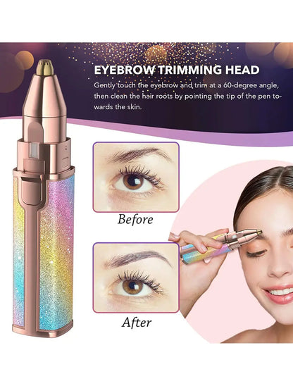 2 In 1 Rechargeable Flawless Eyebrow & Facial Hair Remover -