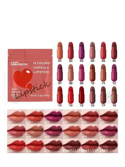 18 Capsule Lipsticks