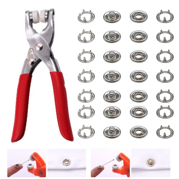 Metal Hand Press Tich Button Machine – Premium Quality | Includes 50 Snap Buttons