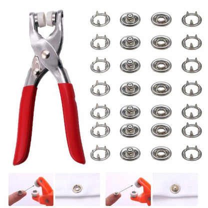 Metal Hand Press Tich Button Machine – Premium Quality | Includes 50 Snap Buttons