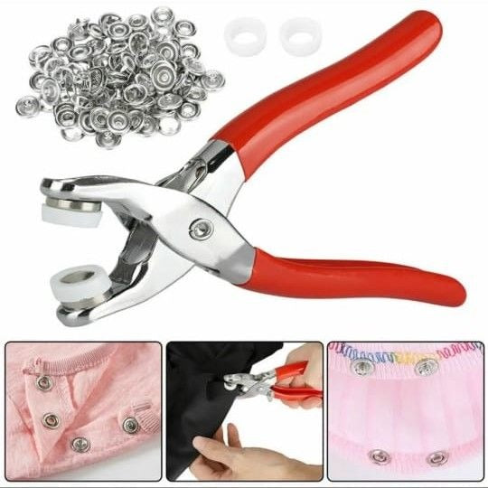 Metal Hand Press Tich Button Machine – Premium Quality | Includes 50 Snap Buttons