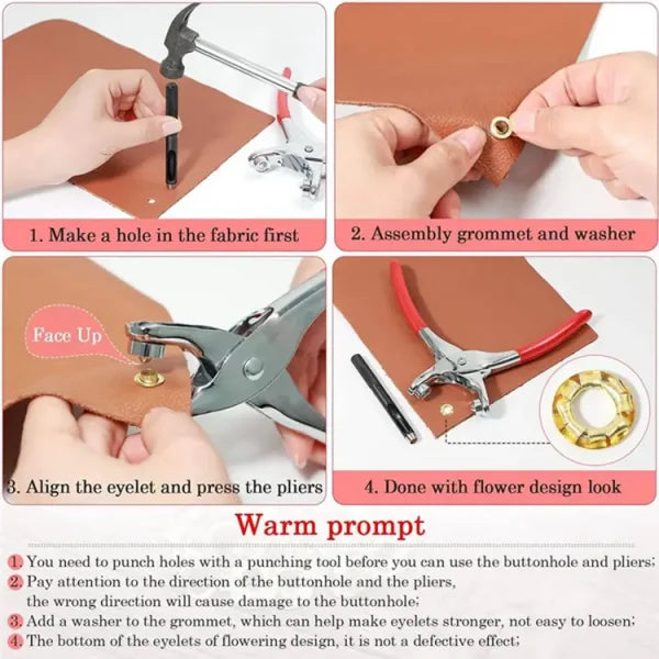 Metal Hand Press Tich Button Machine – Premium Quality | Includes 50 Snap Buttons